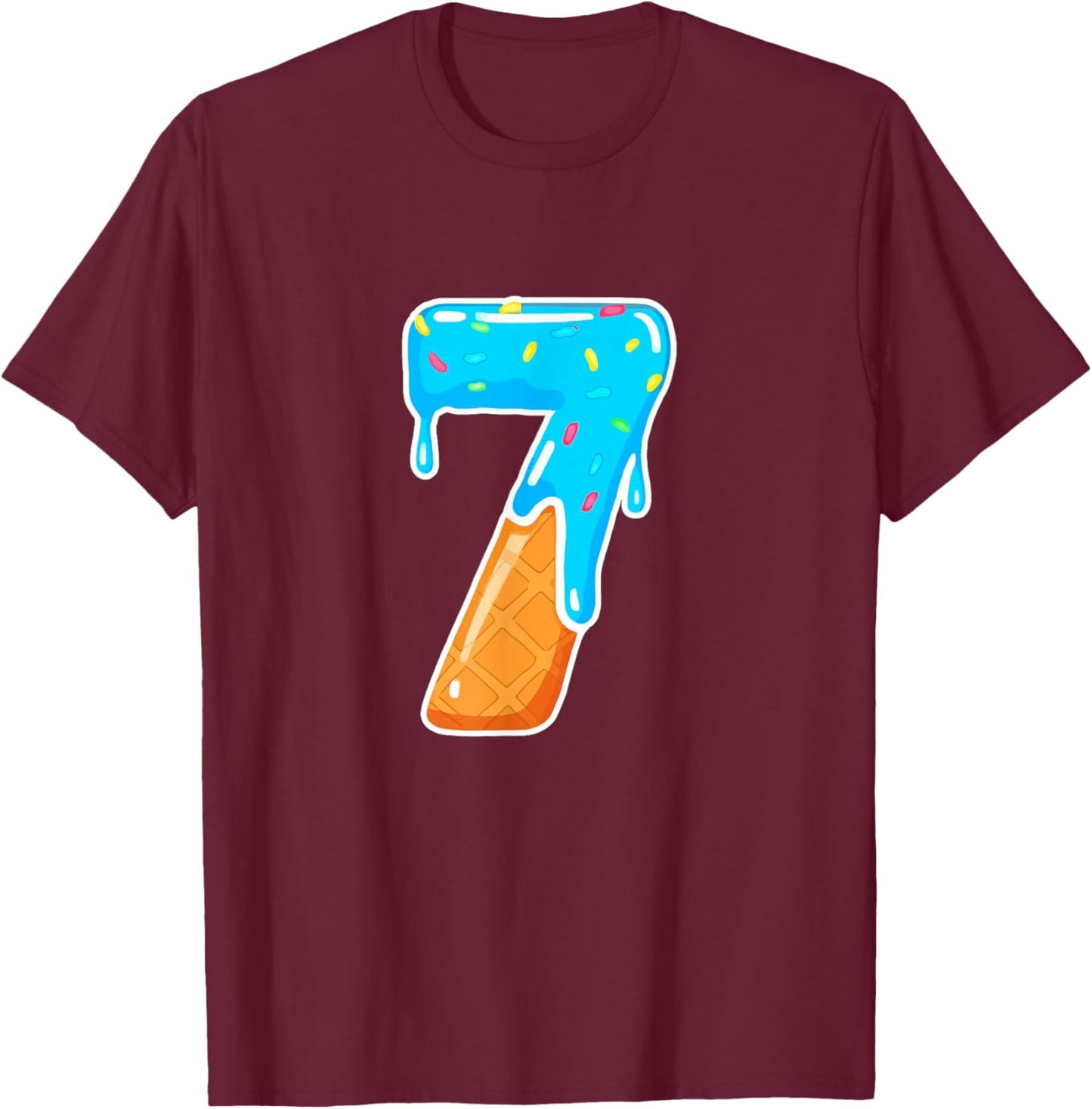 67 Ice Cream Drip Meme Funny 6 7 Costume Couple T-Shirt - T-Shirt | Maroon