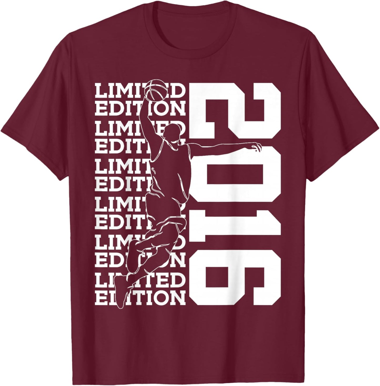 Limited Edition 2016 Basketball 10TH Birthday T-Shirt - T-Shirt | Maroon