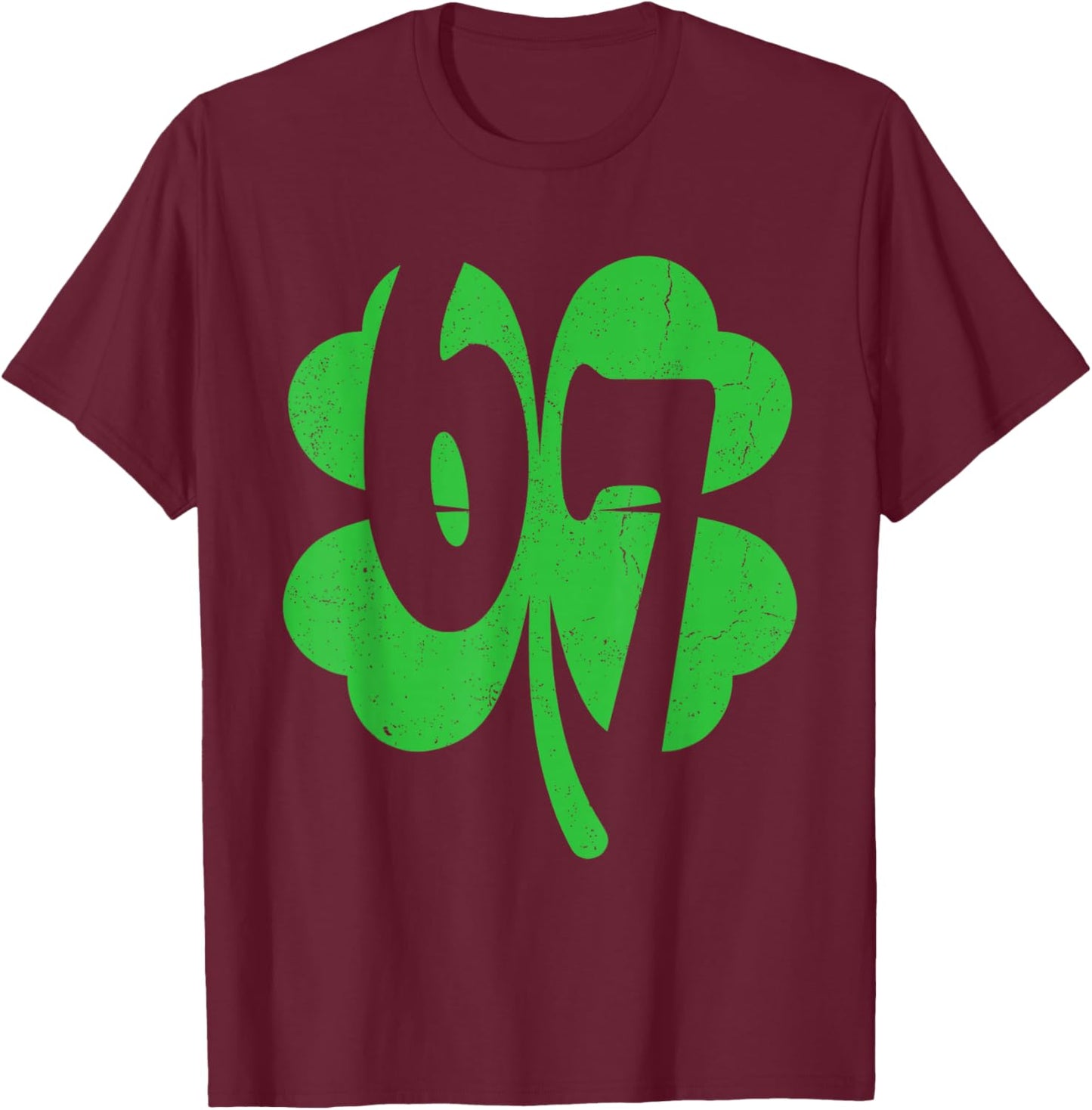 Six Seven 67 Shamrock St Paddy's Kid Boys St Patrick's Day T-Shirt - T-Shirt | Maroon