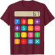 Number Day Maths Calculator Costume for Kids School Outfit T-Shirt - T-Shirt | Maroon
