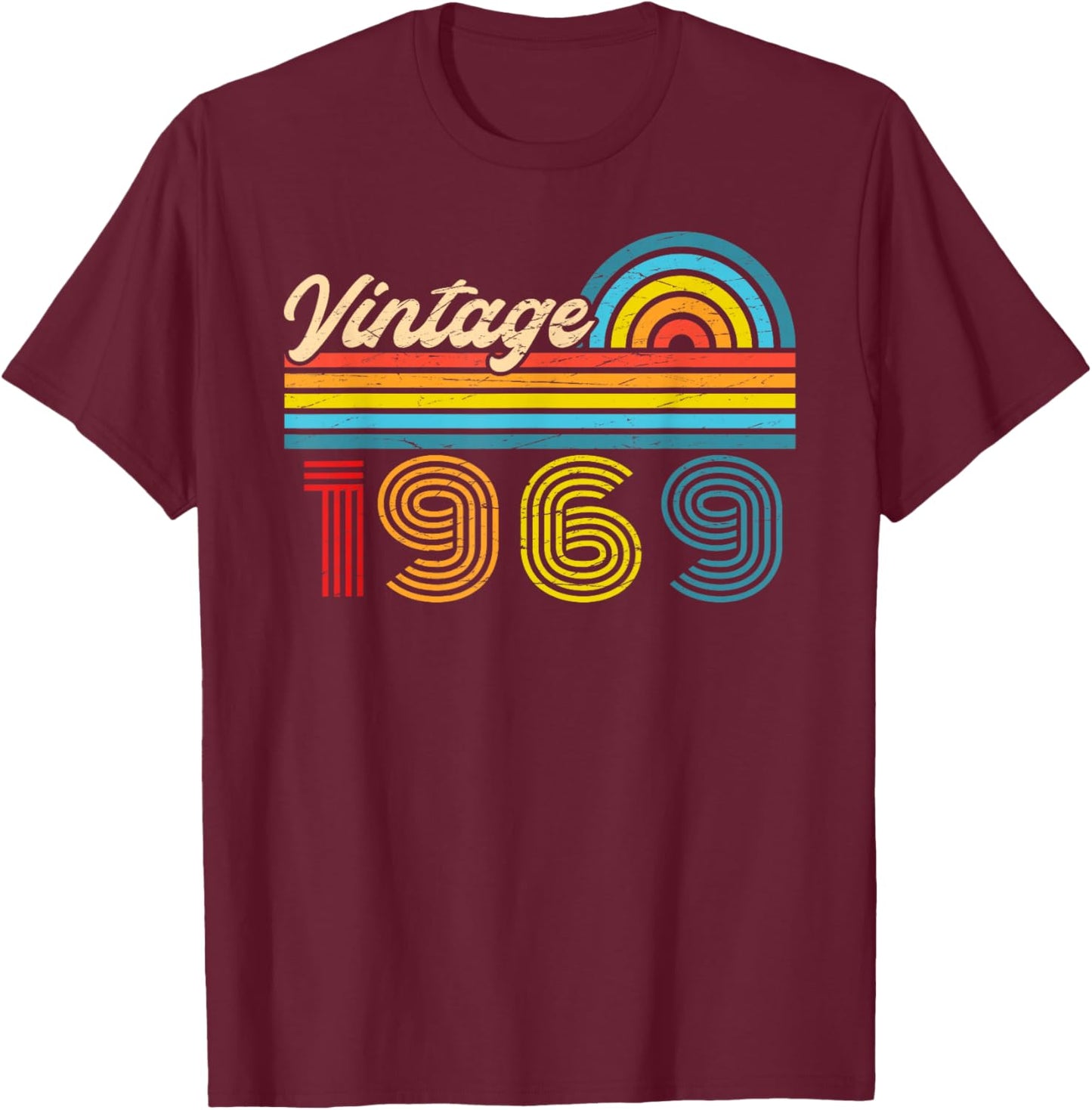 57th Birthday Retro Vintage 1969 Men Women T-Shirt - T-Shirt | Maroon