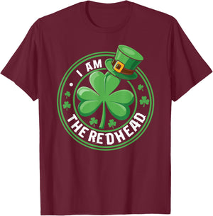 Funny Dibs On The Redhead I Am The Redhead Women Men Kids T-Shirt - T-Shirt | Maroon