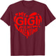 My Gigi is My Valentine Cute Grandchild Love T-Shirt - T-Shirt | Maroon