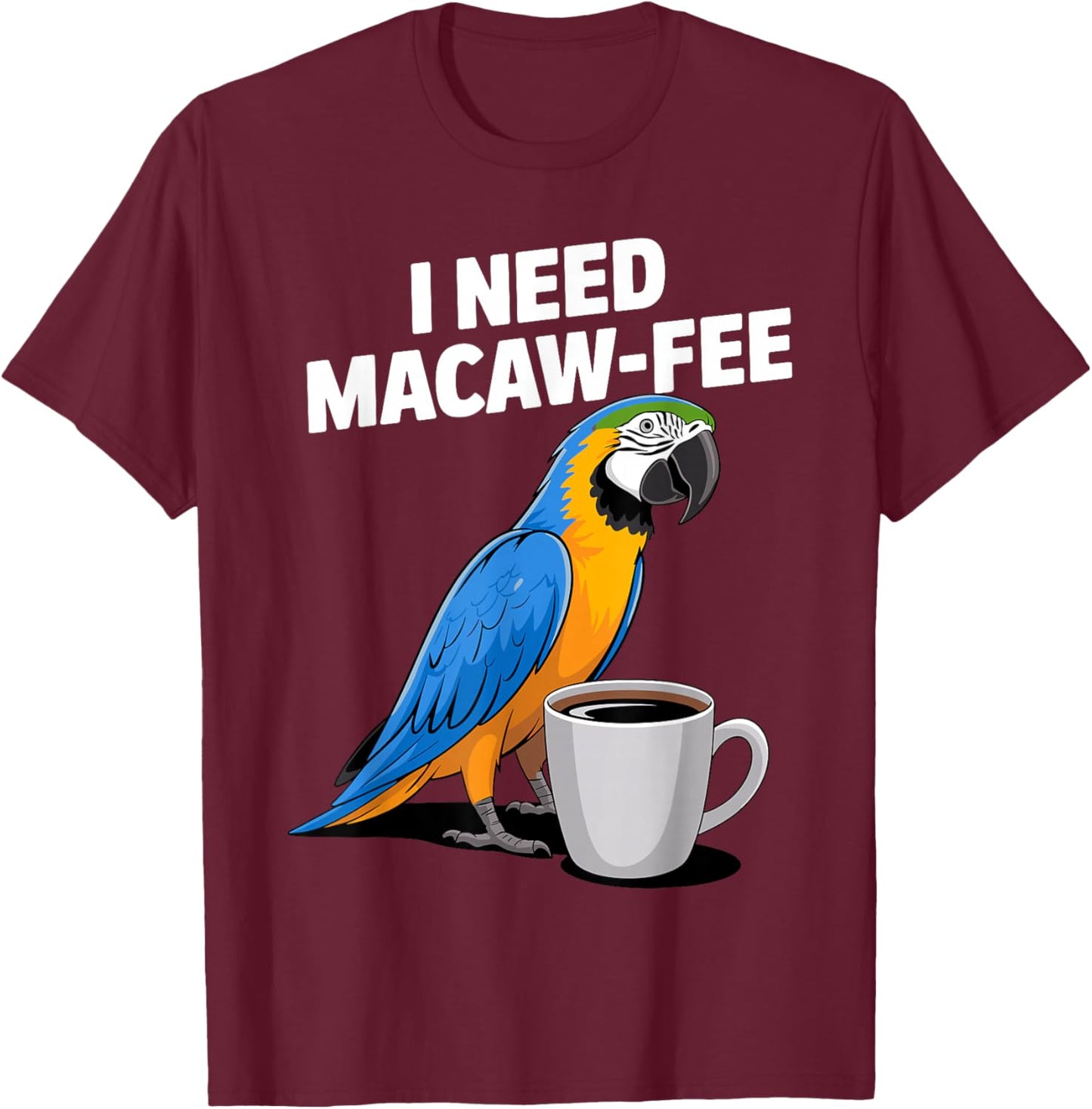 Cool Parrot Design Women Tropical Bird Parrot Lover T-Shirt - T-Shirt | Maroon