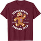 Christmas Gingerbread Man Running Team You Can't Catch Me T-Shirt - T-Shirt | Maroon