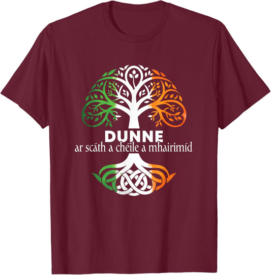 Dunne Irish Family Name Celtic Irish Roots T-Shirt - T-Shirt | Maroon