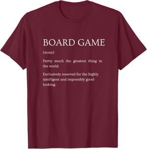 Board Game Definition - Funny Board Games Explanation T-Shirt - T-Shirt | Maroon