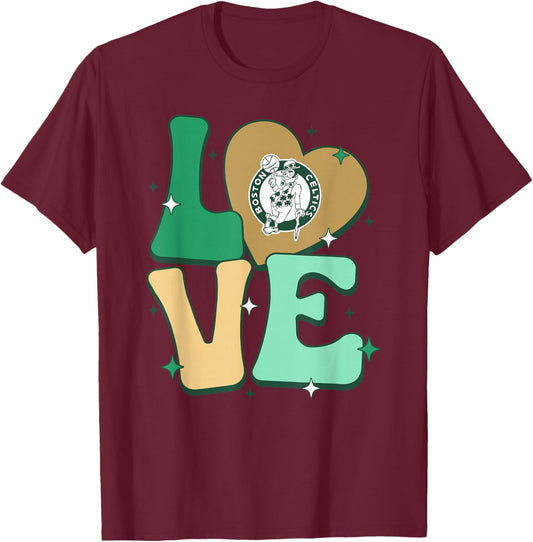 NBA Boston Celtics Valentine's Day Love T-Shirt - T-Shirt | Maroon