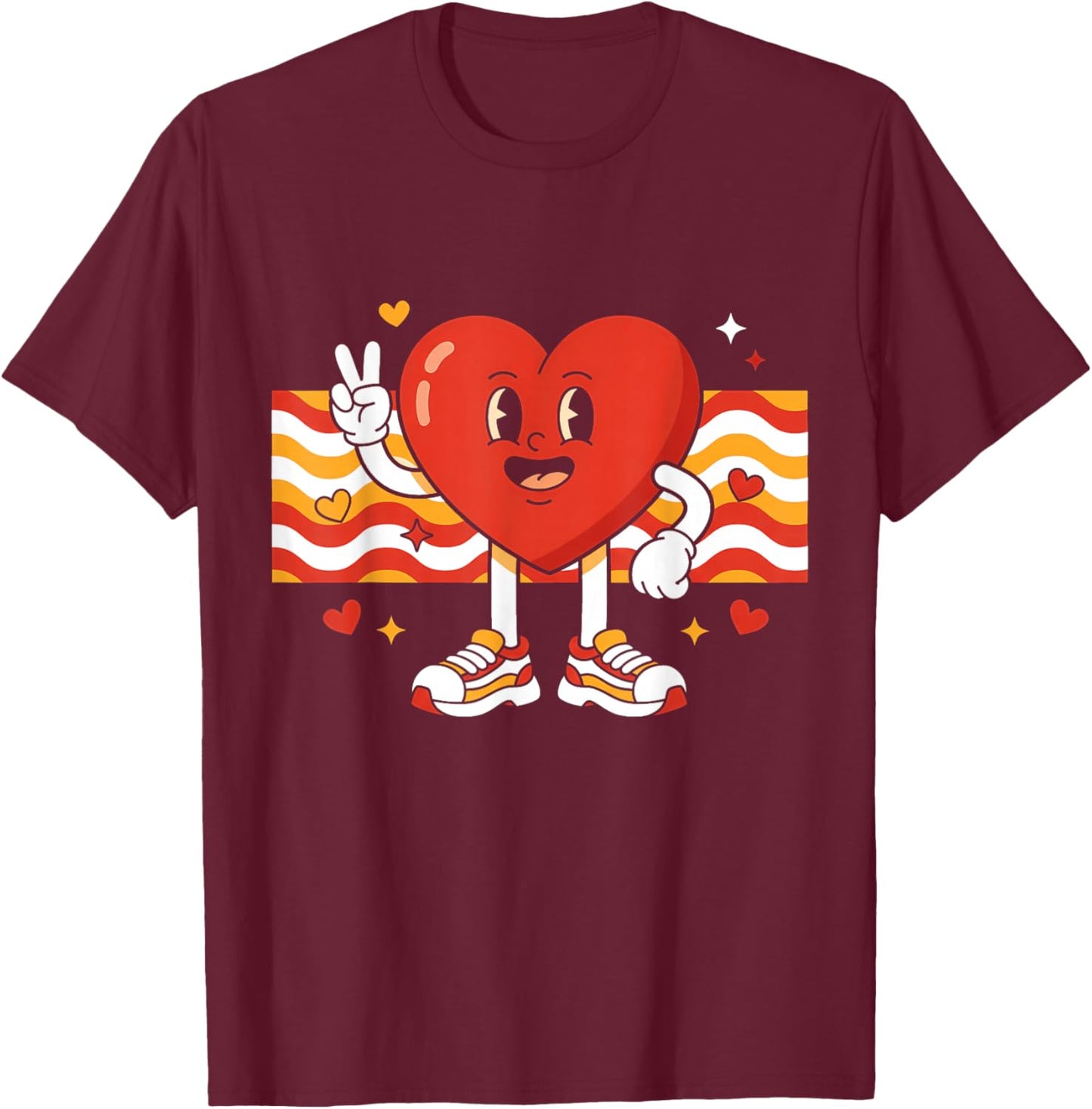 Valentines Vibes Valentines Day for Teens Boys Girls Kids T-Shirt - T-Shirt | Maroon