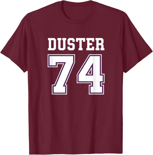 Duster 74 Plymouth Duster Muscle Car Racing Number Vintage T-Shirt - T-Shirt | Maroon
