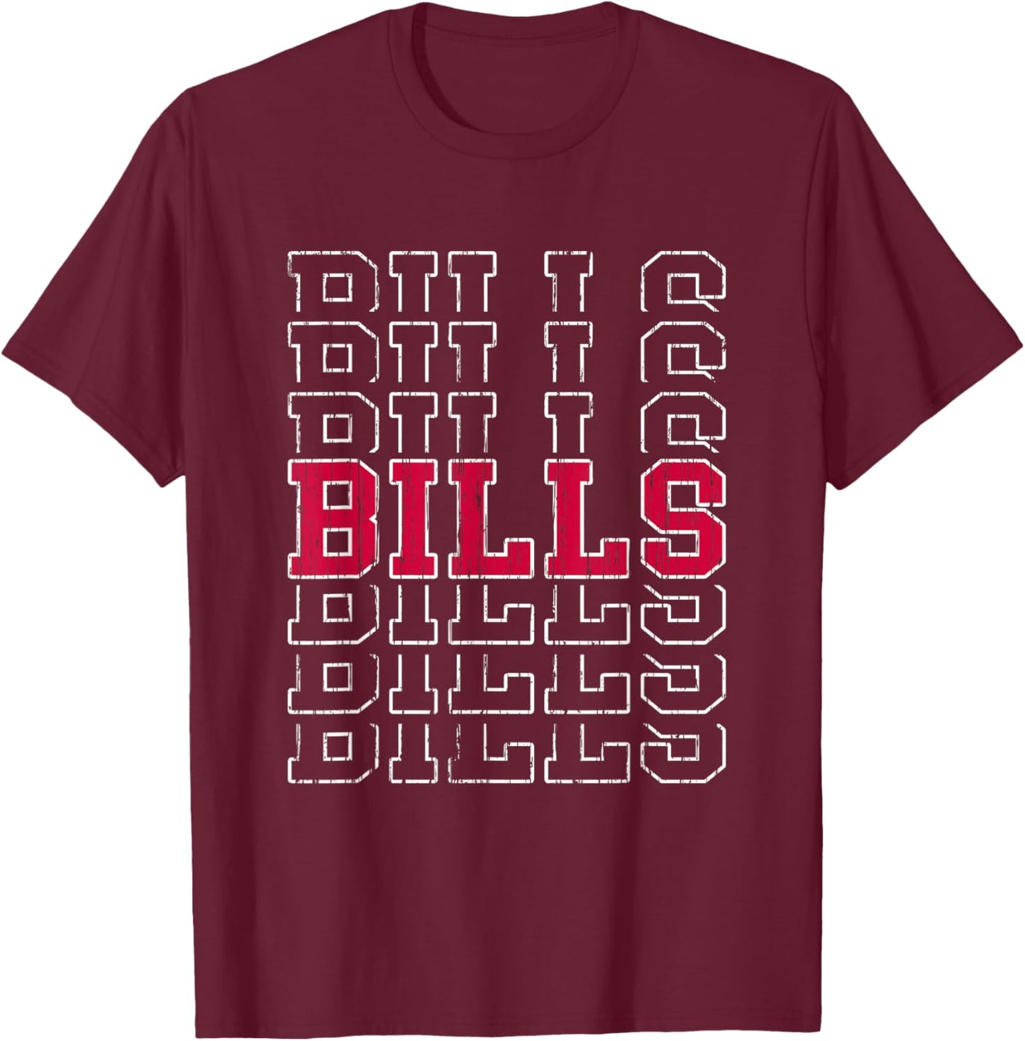 Bills Vintage Gift Women Boys Girls Kids T-Shirt - T-Shirt | Maroon
