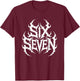 67 Six Seven Heavy Metal Death Metal Metalhead Brainrot T-Shirt - T-Shirt | Maroon