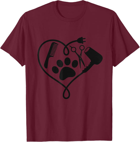 Pet Groomer T-Shirt - T-Shirt | Maroon