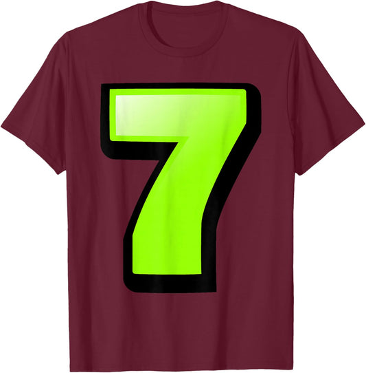 7 Number Six Seven 67 Gen Alpha Slang T Funny Meme Matching T-Shirt - T-Shirt | Maroon