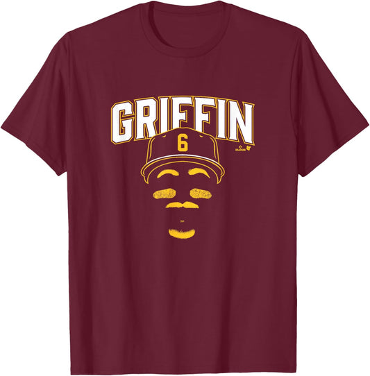 Konnor Griffin - Blank Face (Black) - Pittsburgh Baseball T-Shirt - T-Shirt | Maroon