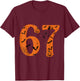 Six Seven 6 7 Halloween Meme Pumpkin T-Shirt - T-Shirt | Maroon