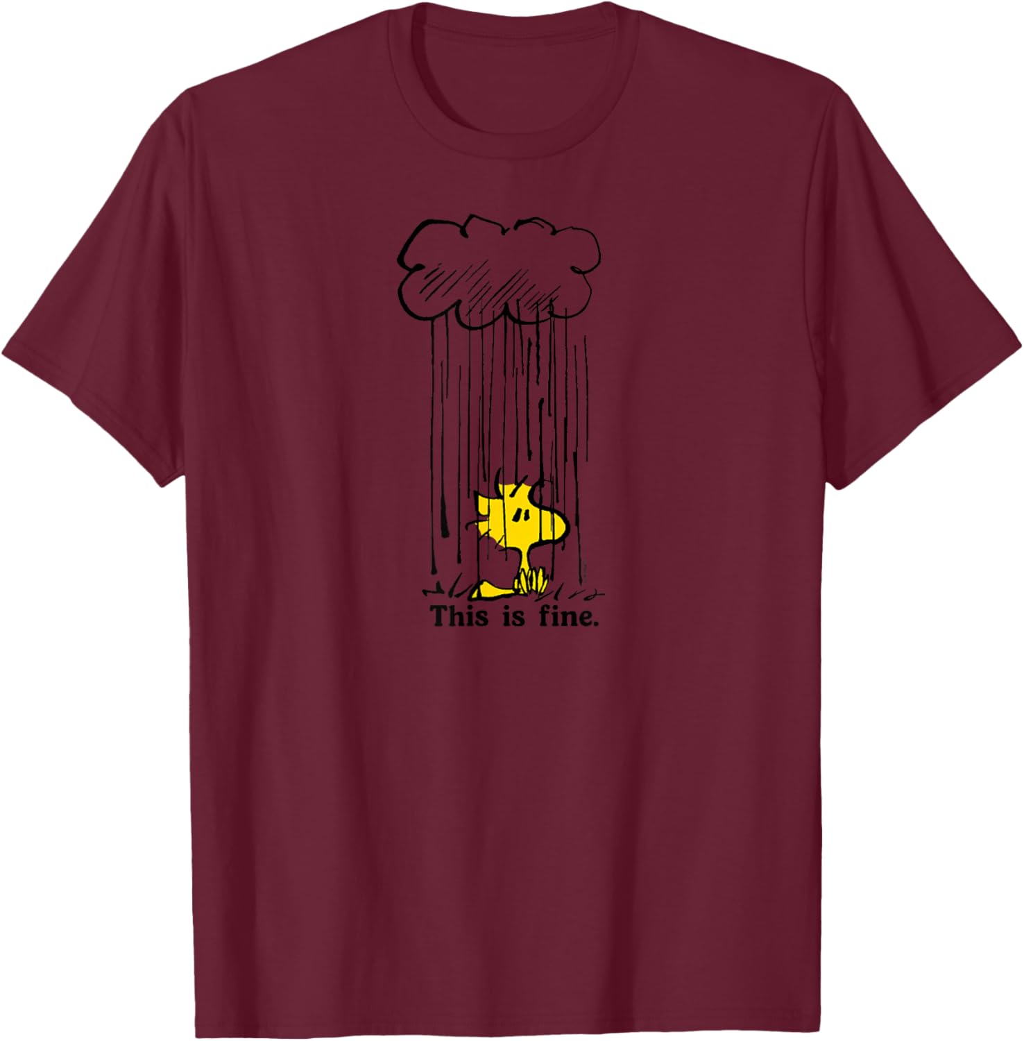 Woodstock This is Fine T-Shirt - T-Shirt | Maroon