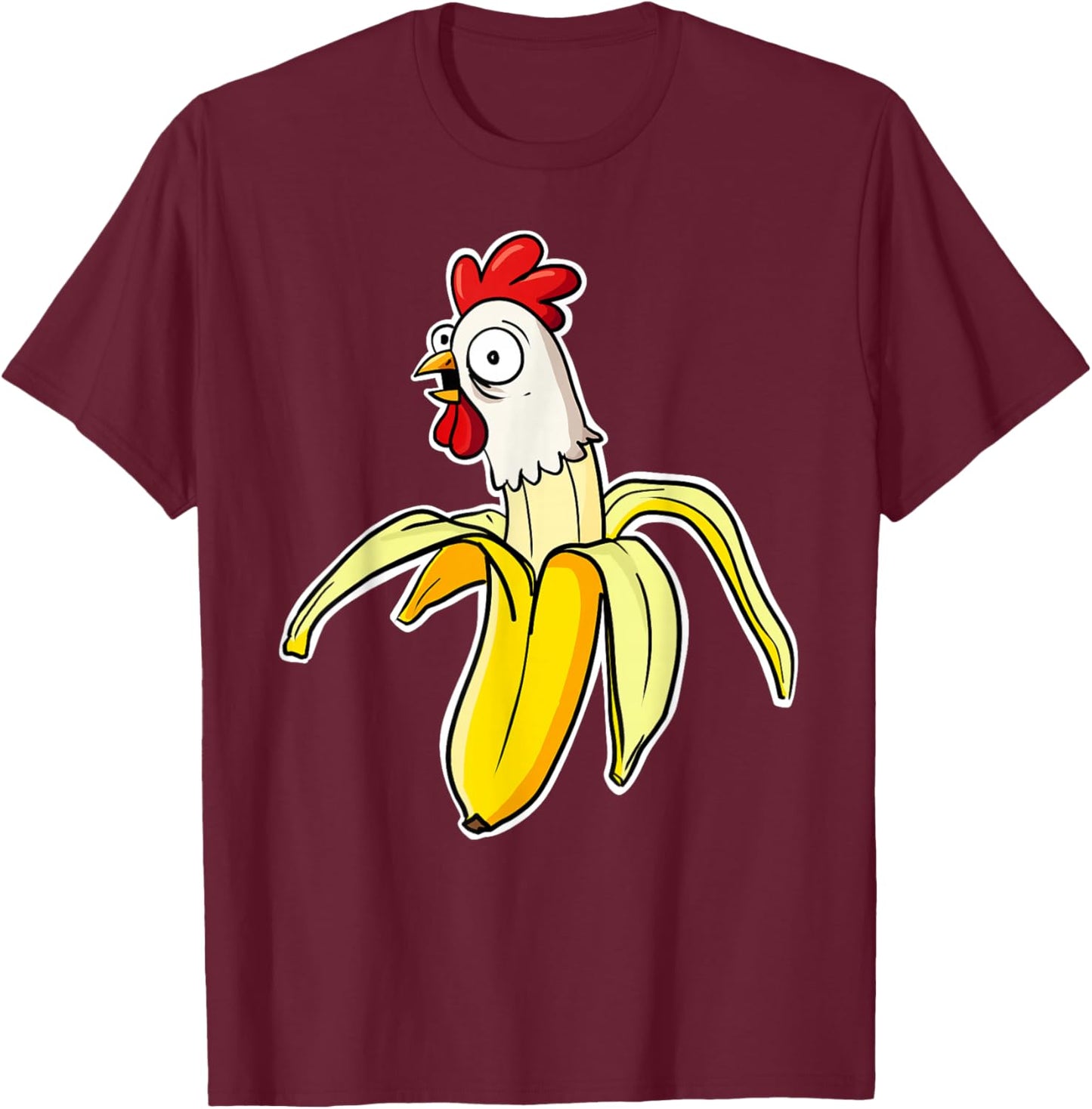 Chicken Banana T-Shirt - T-Shirt | Maroon
