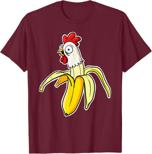 Chicken Banana T-Shirt - T-Shirt | Maroon