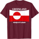Greenland Flag, Belongs to It's People, Independence Message T-Shirt - T-Shirt | Maroon