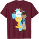 My First Communion Shirt 2026 African American Black Boys T-Shirt - T-Shirt | Maroon