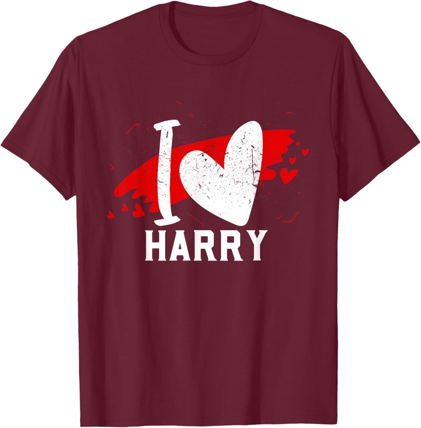 I Love Harry I Heart Harry T-Shirt - T-Shirt | Maroon