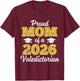 Proud Mom of a 2026 Valedictorian T-Shirt - T-Shirt | Maroon