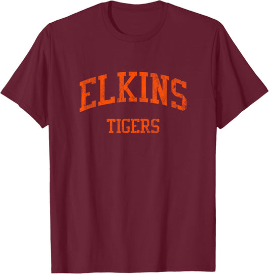 Elkins High School HS Elkins WV Vintage Sports T-Shirt - T-Shirt | Maroon