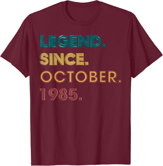 Legend 1985 40th Birthday Gifts Women 40 Year Old T-Shirt - T-Shirt | Maroon