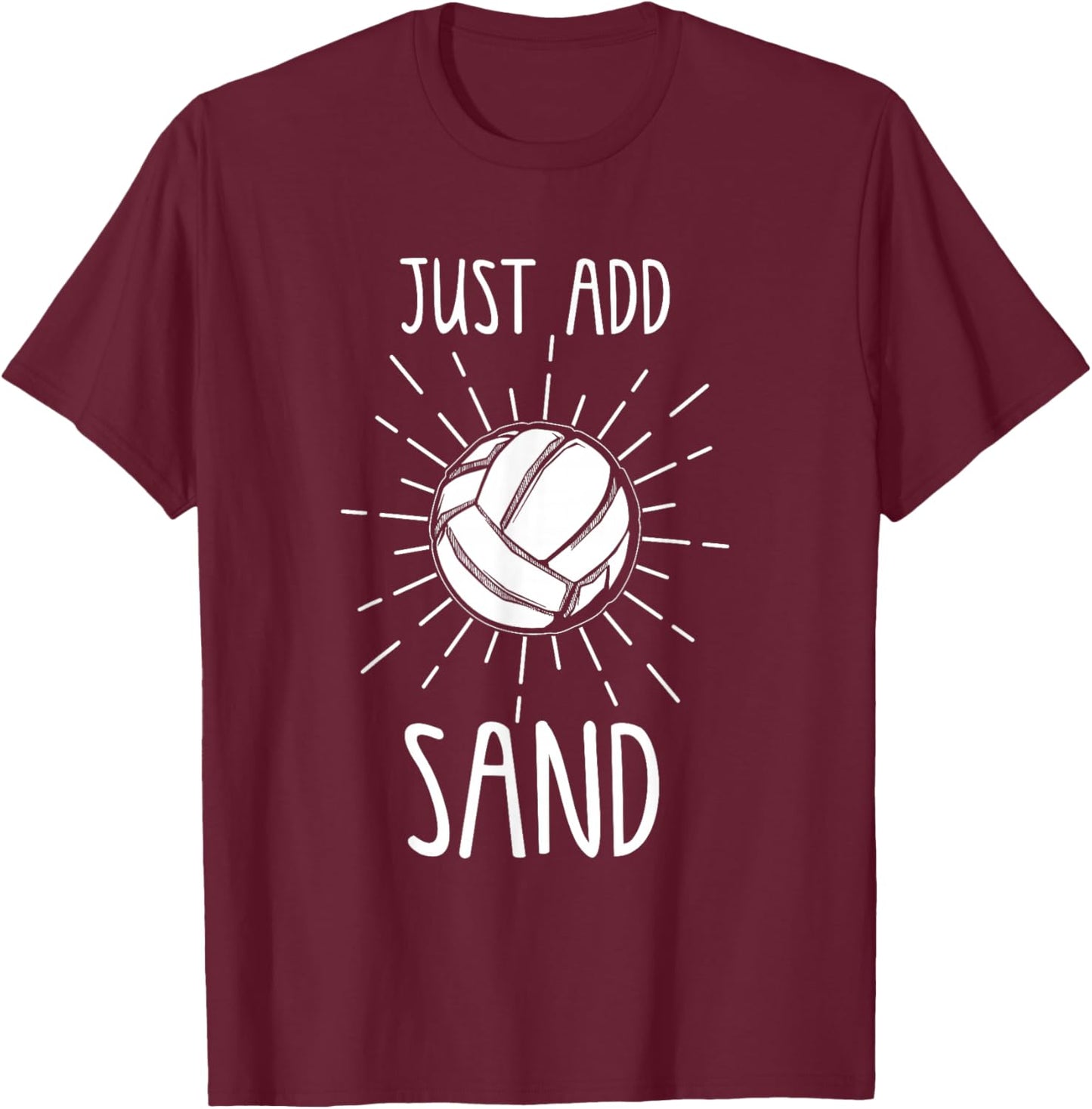 Funny Beach Volleyball Design Women Sand Volleyball T-Shirt - T-Shirt | Maroon