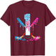 Hockey 1 Years Old Ice Cream Drip 1st Birthday Kids Gift T-Shirt - T-Shirt | Maroon