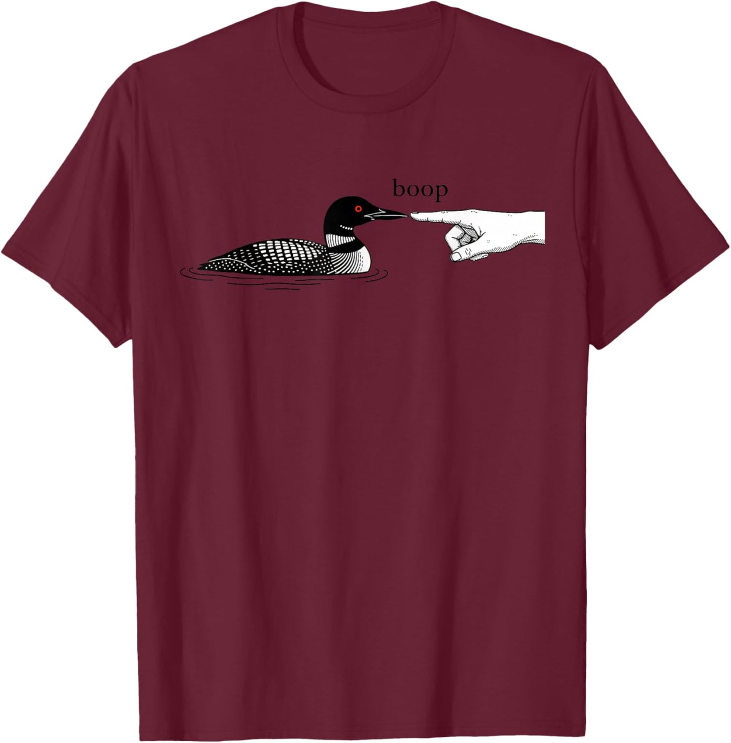 Funny Loon Boop Design Witty Humor Illustration T-Shirt - T-Shirt | Maroon