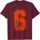 Number 6 67 Meme Halloween Pumpkin Costume Matching Group T-Shirt - T-Shirt | Maroon