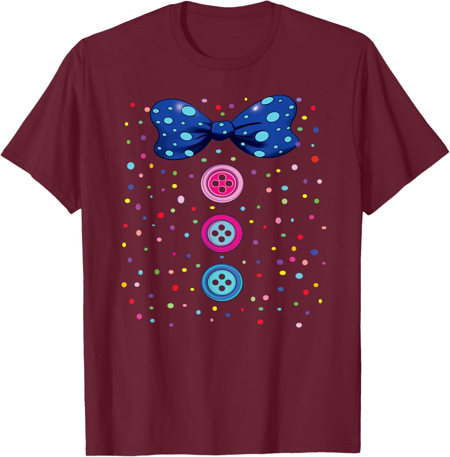 Funny Clown Costumes for Children Carnival Costume T-Shirt - T-Shirt | Maroon