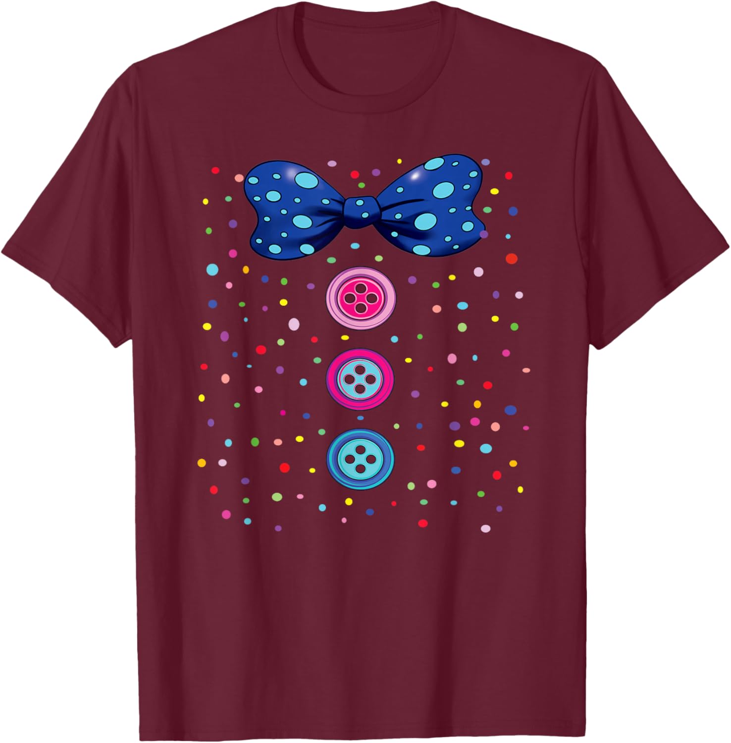 Funny Clown Costumes for Children Carnival Costume T-Shirt - T-Shirt | Maroon