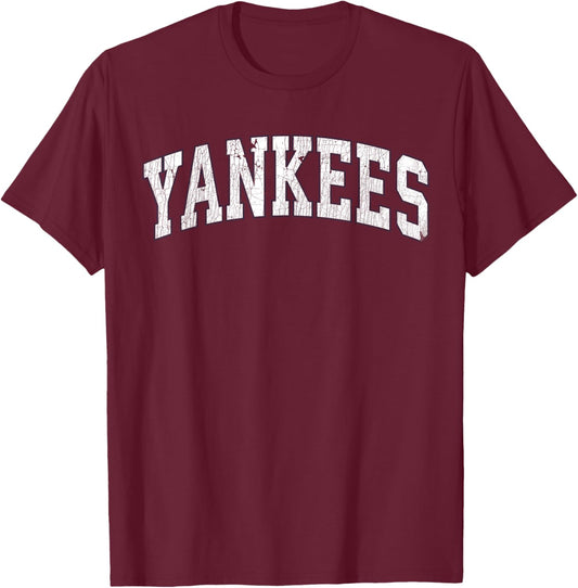 Yankees Personalized Name Gifts and T-Shirt - T-Shirt | Maroon