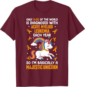 Acute myeloid Leukemia Warrior T-Shirt - T-Shirt | Maroon