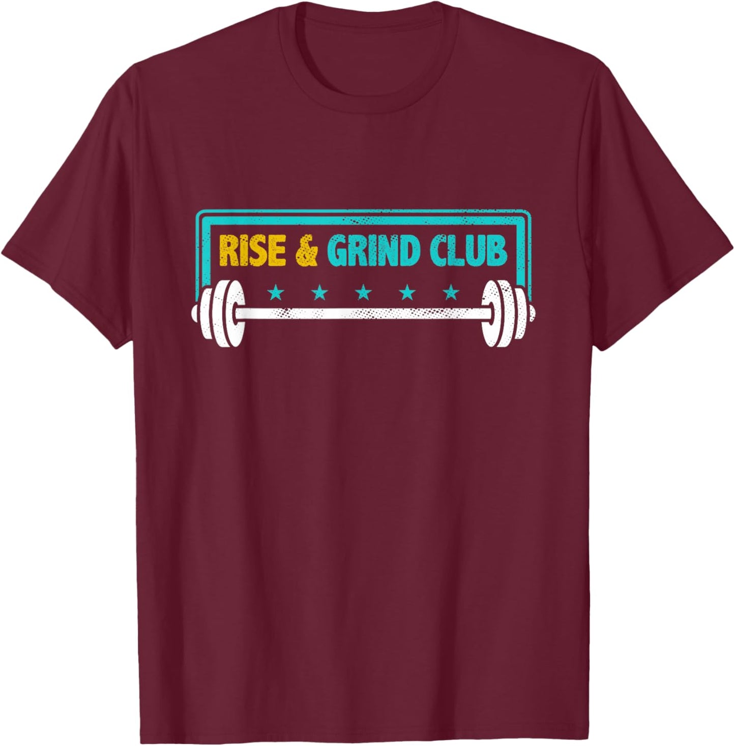 Rise & Grind Club T-Shirt - T-Shirt | Maroon