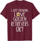Golden Retriever Dog Mom Dog Dad Funny Golden Retriever T-Shirt - T-Shirt | Maroon