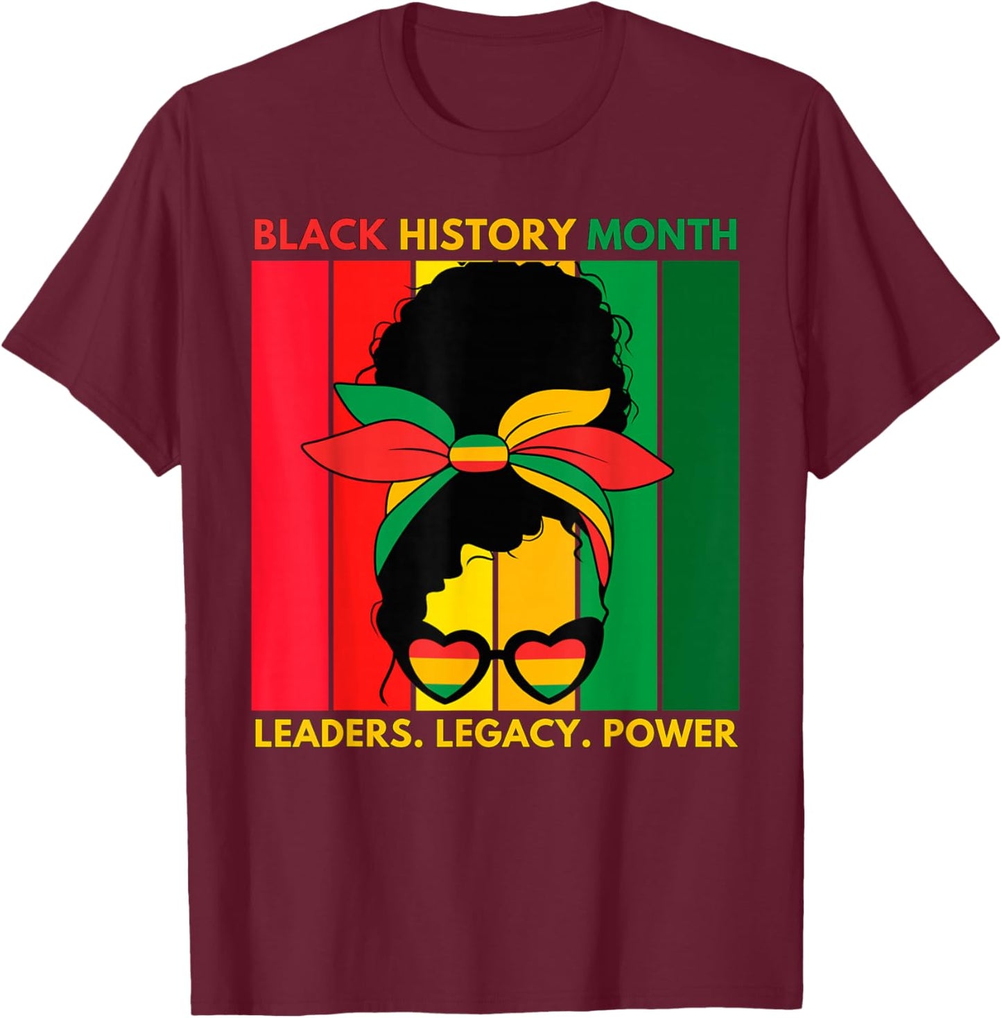 Black History Month African American T-Shirt - T-Shirt | Maroon