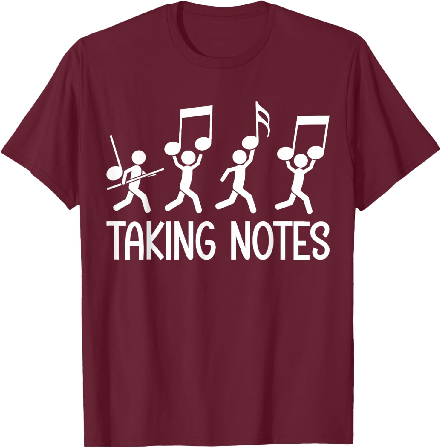 Taking Notes Funny Music Lovers T-Shirt - T-Shirt | Maroon