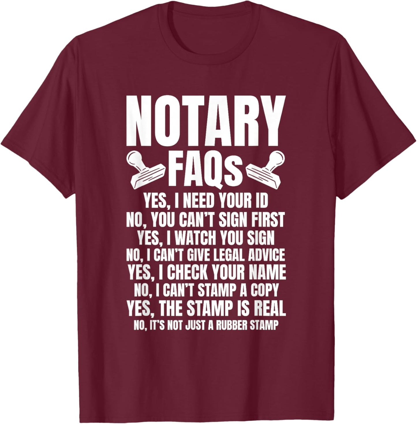 Notary Public T-Shirt - T-Shirt | Maroon