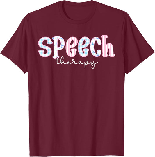 Speech Therapy Preppy Speech Language Pathologist SLP T-Shirt - T-Shirt | Maroon