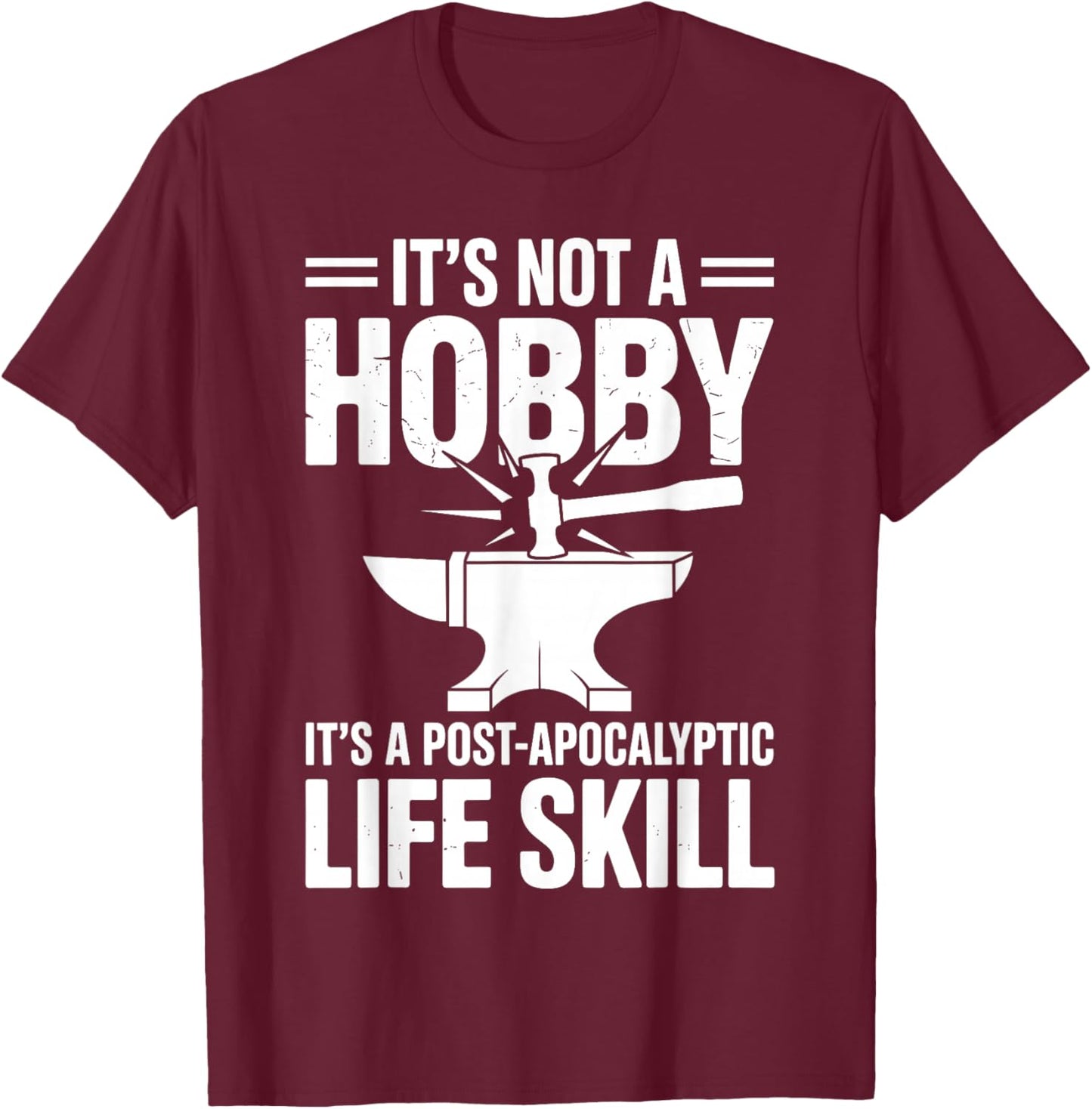 Funny Blacksmith Art Women Forging Blacksmithing T-Shirt - T-Shirt | Maroon