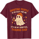 Ghosting People Funny Spooky Halloween Ghost T-Shirt - T-Shirt | Maroon