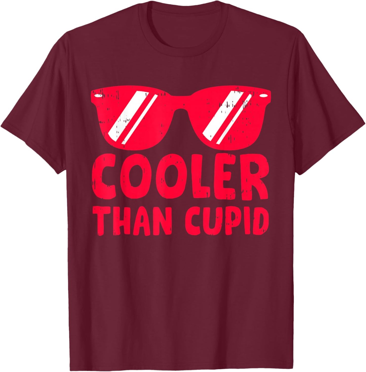 Cute Cooler Than Cupid Valentines Day for Teen Boys Girl Kid T-Shirt - T-Shirt | Maroon