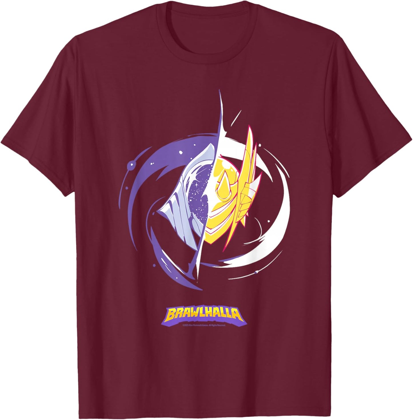 Brawlhalla Purple and Gold Officially Licensed T-Shirt - T-Shirt | Maroon