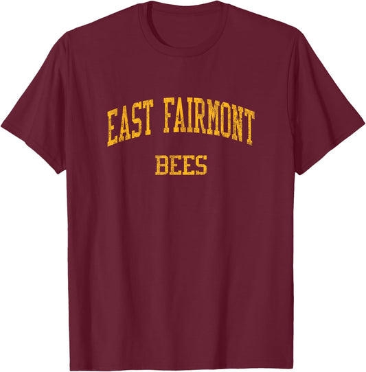 East Fairmont High School HS Fairmont WV Vintage Sports T-Shirt - T-Shirt | Maroon