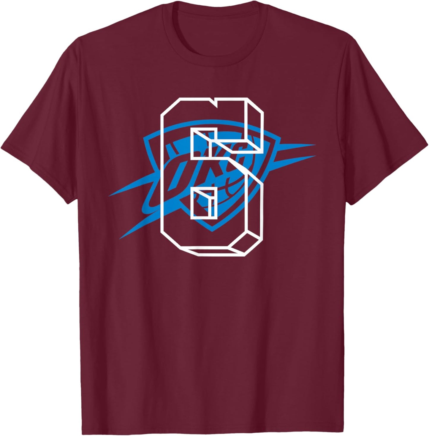 NBA Official Oklahoma City Thunder 6-7 Craze Kickout T-Shirt - T-Shirt | Maroon