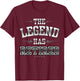 Retirement Gifts Funny Graphic The Legend Has Retired T-Shirt - T-Shirt | Maroon